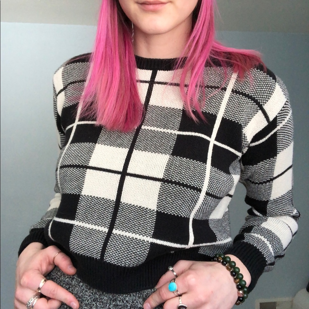 Plaid sweater